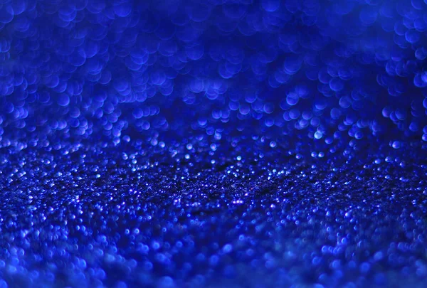 Fondo Azul Abstracto Con Luces Bokeh Brillantes — Foto de Stock