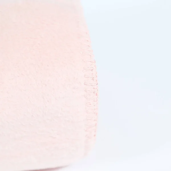 Close Tecido Cobertor Sobre Fundo Branco — Fotografia de Stock