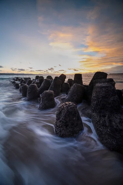 Beautiful Vertical Shot Sea Coast Sunset — Stock Photo, Image