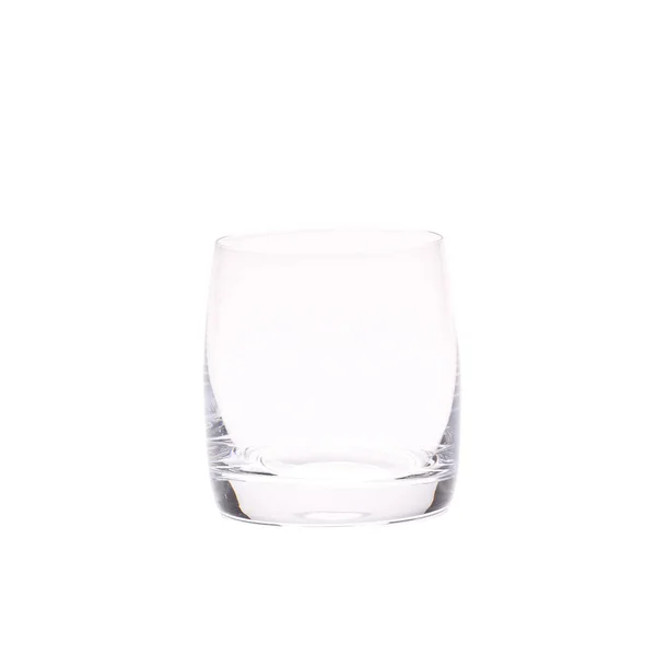 白い背景に隔離された透明なガラス — ストック写真