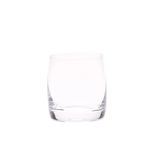 Verre Transparent Isolé Sur Fond Blanc — Photo