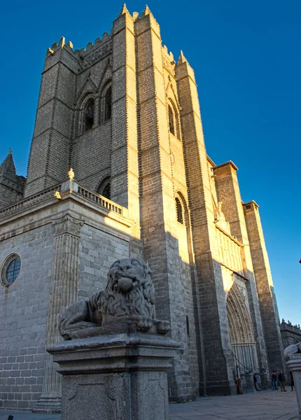 Catedral Gótica Románica Ávila Castilla León España — Foto de Stock