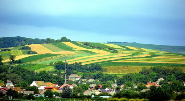 Постріл Одного Села Трансільванії Румунія — стокове фото