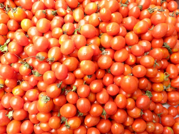 Una Pila Tomates Maduros Frescos Para Fondo —  Fotos de Stock