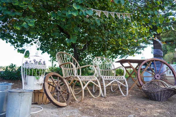 Decorations Backyard Relaxing Garden — Stock Photo, Image