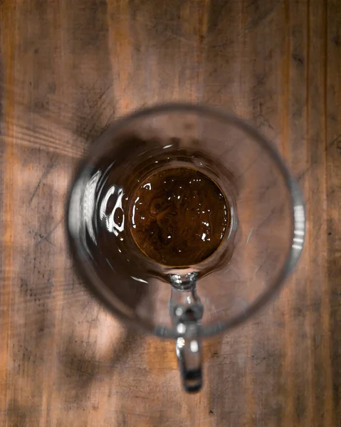 Een Oppere Uitzicht Van Een Kop Koffie — Stockfoto