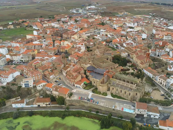 Une Vue Aérienne Belle Municipalité Alba Tormes Salamanque Espagne — Photo