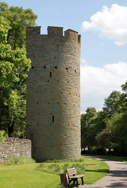 Een Verticaal Schot Van Een Oude Historische Verdedigingstoren Soest Duitsland — Stockfoto