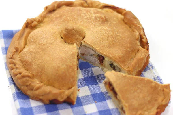 Una Delicia Salada Carne Verduras Panada Plato Salado Típico Cerdeña —  Fotos de Stock