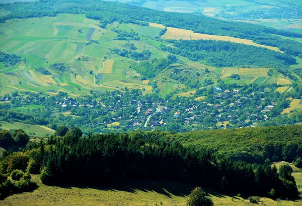 Bellissimo Paesaggio Rurale Una Zona Collinare Della Romania — Foto Stock