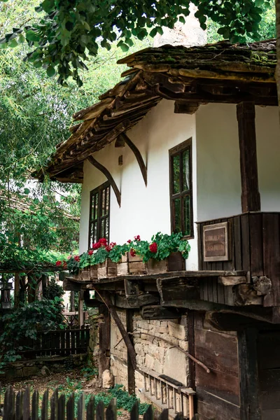 Vertical Shot Old Historical Typical Houses Bulgarian — Stock Photo, Image