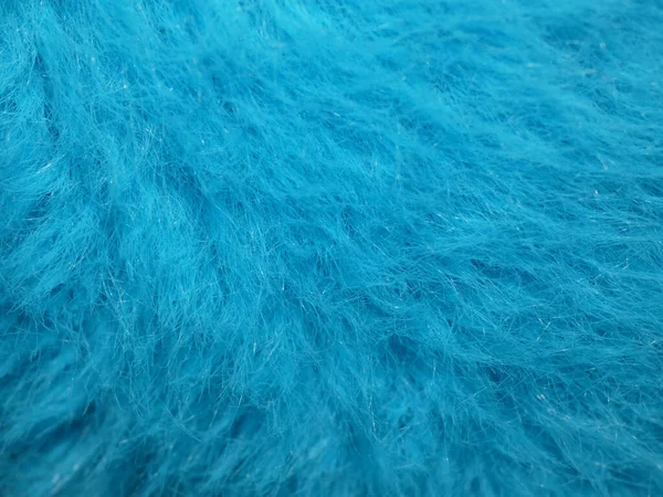 Yumuşak Yünlü Mavi Kumaşın Yakın Plan Çekimi — Stok fotoğraf