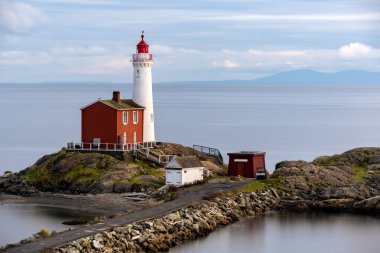 VICTORIA, CANADA - Nov 12, 2020: Fisgard Lighthouse & Fort Rodd Hill National Historic Site, Victoria, BC Canada clipart