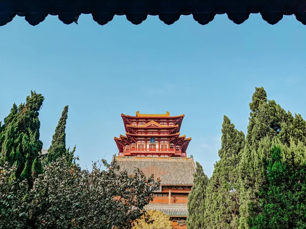 Egy Gyönyörű Felvétel Egy Történelmi Kaifeng Templomról Kínában — Stock Fotó