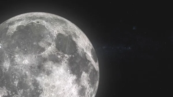 Lua Cheia Brilhante Sobre Láctea Com Espaço Cópia Imagem Alta — Fotografia de Stock
