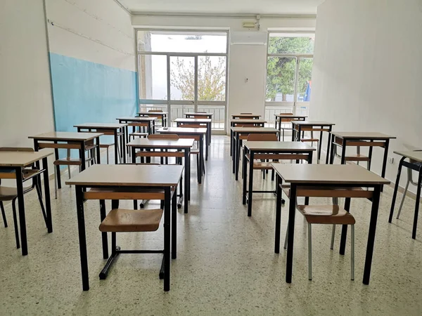 Bureaux Vides Une Journée Scolaire — Photo