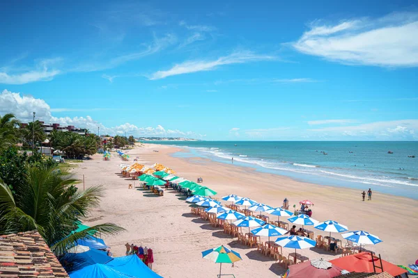 Fortaleza Brasil Noviembre 2020 Vacaciones Playa Disfrute Bebidas Bebidas Frescas — Foto de Stock