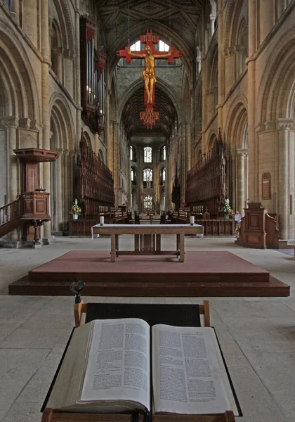 Peterborough Förenade Kungariket Okt 2016 Längs Gången Till Peterborough Cathedral — Stockfoto