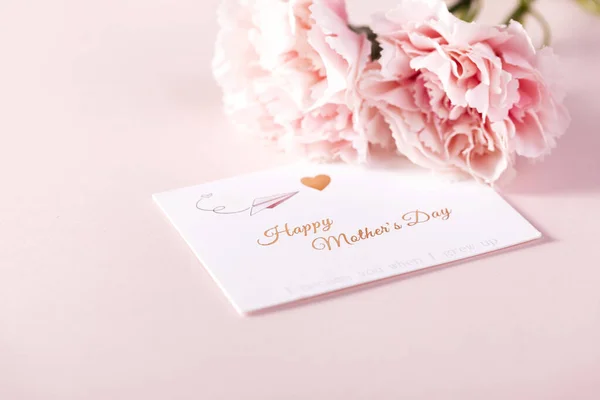 Eine Karte Mit Dem Schriftzug Happy Mother Day Rosa Farben — Stockfoto