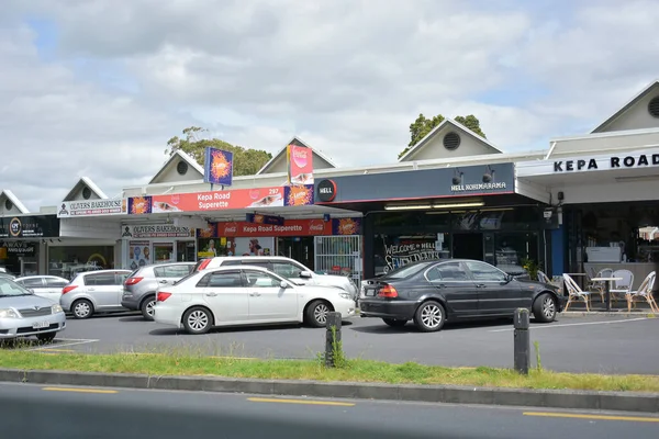 Auckland Nieuw Zealand Nov 2020 Zicht Kepa Road Winkels Cafe — Stockfoto