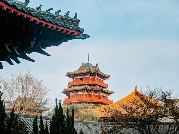 Красивый Старый Храм Кайфэн Китае — стоковое фото
