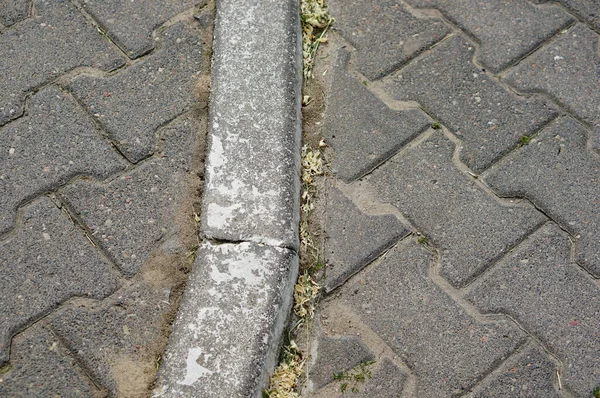 Een Hoge Hoek Opname Van Boord Van Stoep — Stockfoto