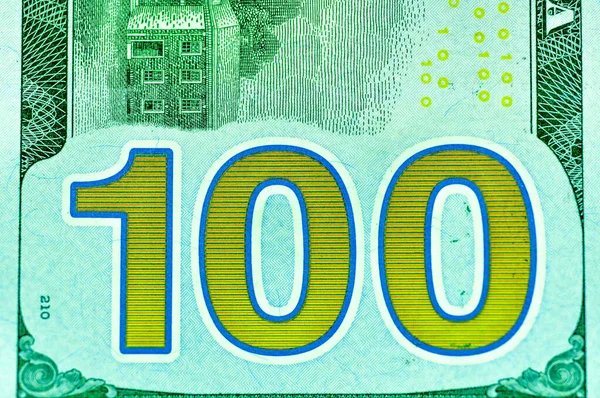 Closeup One Hundred Dollar United State America Banknote Usd Currency — Stock Photo, Image