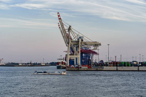 Hamburg Deutschland August 2020 Traumhafter Blick Auf Den Containerhafen Hamburg — Stockfoto