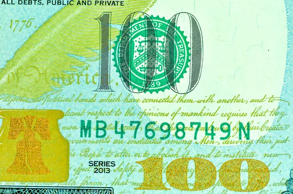 Nahaufnahme Einer Dollar Banknote Usd Währung Usa — Stockfoto