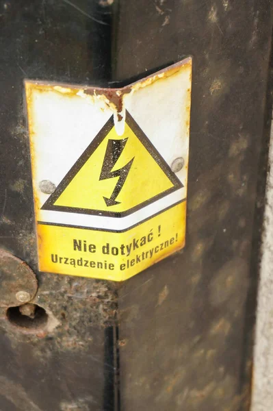 Símbolo Que Muestra Que Hay Peligro Relacionado Con Electricidad — Foto de Stock