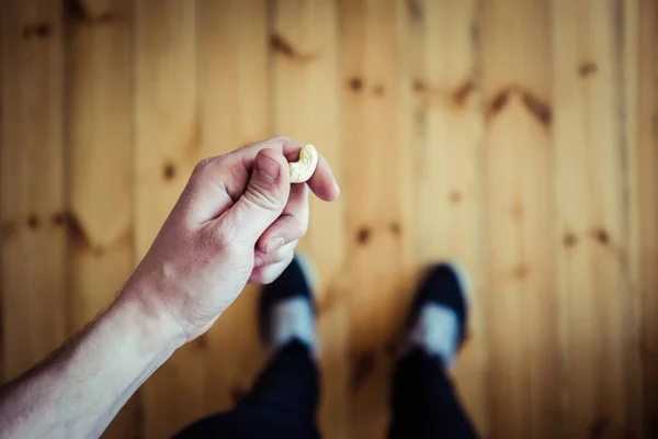 Een Close Schot Van Hand Van Een Persoon Die Een — Stockfoto