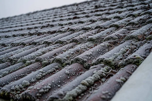 Nahaufnahme Eines Schmutzigen Daches — Stockfoto