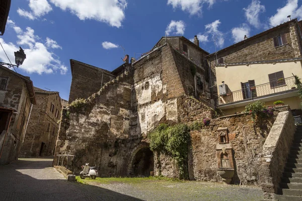 Krásný Záběr Středověkých Budov Sutri Viterbo Lazio — Stock fotografie