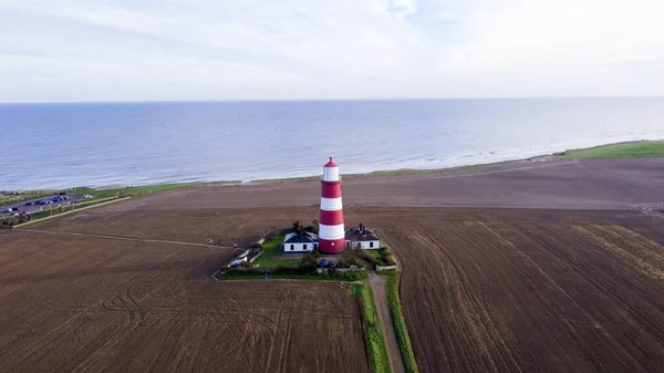 Une Vue Aérienne Phare Happisburgh Royaume Uni — Photo