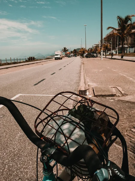 Rio Janeiro Brasil Novembro 2020 Belo Ponto Vista Uma Bicicleta — Fotografia de Stock