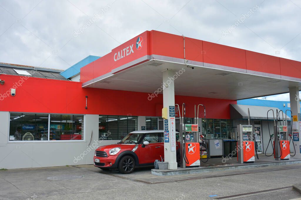 AUCKLAND, NEW ZEALAND - Nov 21, 2020: View of Caltex service station