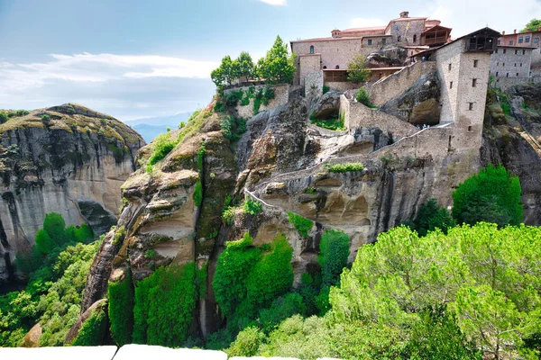 Meteora Rock Formation Central Greece Hosting One Largest Most Precipitously — Stock Photo, Image