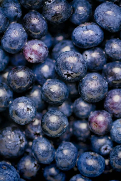 Closeup Shot Blueberries Fresh Berries Texture Backgrou — Foto de Stock