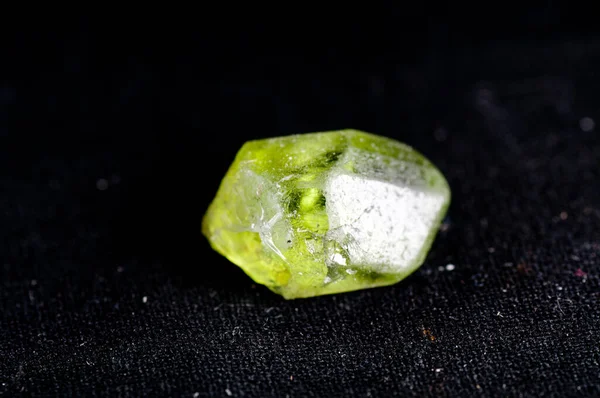 Vibrante Verde Forsterite Cristallo Minerale Gemma Campione Geologyv Scienza — Foto Stock