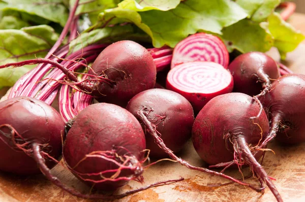 Red Striped Chioggia Sweet Candy Cane Beets Farm Fresh — Stock Photo, Image