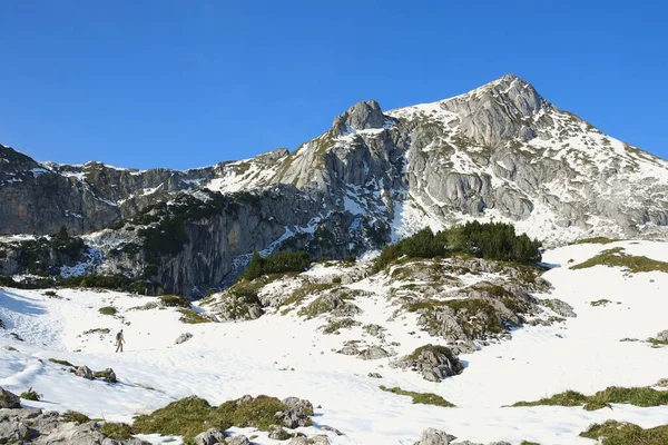 Avusturya Daki Güzel Kar Örtülü Rofan Dağlarının Büyüleyici Bir Görüntüsü — Stok fotoğraf