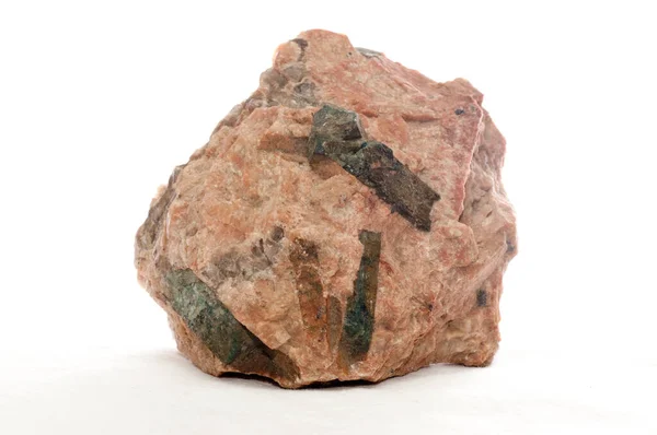 Grünes Beryll Kristall Mineral Granit Eingebettet — Stockfoto