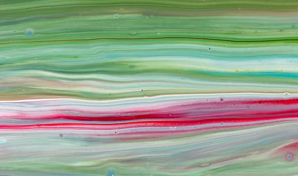 Eine Abstrakte Grüne Und Rosa Schattierte Flüssige Maltextur — Stockfoto