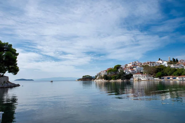 Skiathos Adası Yunanistan Skiathos Kasabası Eski Kasabanın Güzel Manzarası — Stok fotoğraf
