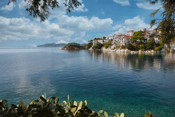 Ostrov Skiathos Řecko Skiathos Město Krásný Výhled Staré Město — Stock fotografie