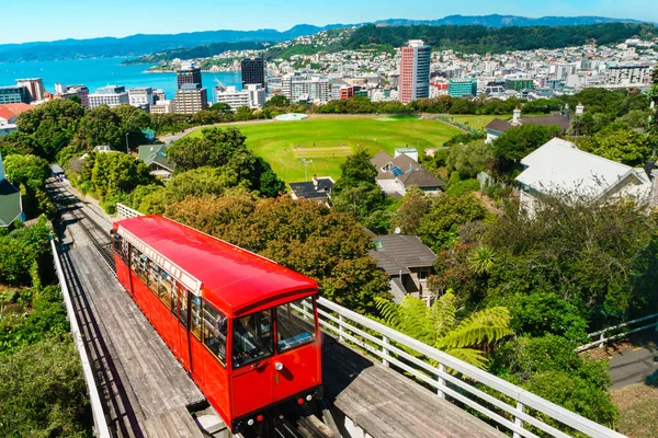 Wellington Nouvelle Zélande Février 2020 Téléphérique Emblématique Wellington Point Vue — Photo