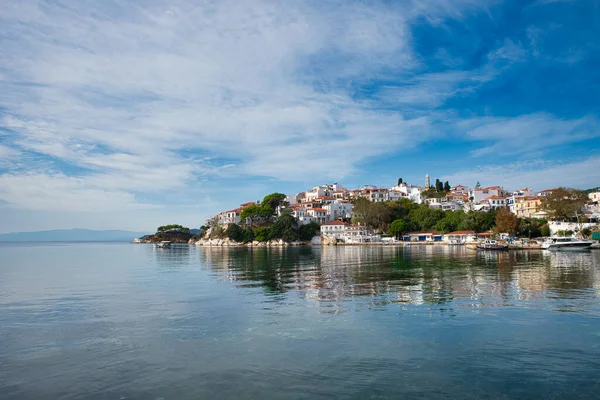 Isola Skiathos Grecia Skiathos Città Sulla Splendida Vista Del Centro — Foto Stock