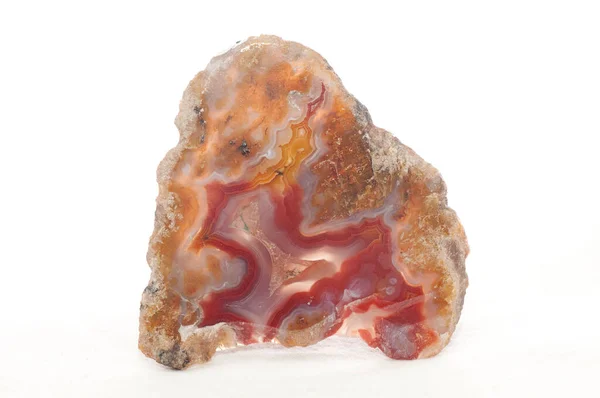 Kasar Agate Mineral Sampel Dengan Geode Shell Luar — Stok Foto