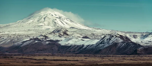 Top Glacier Iceland Dark Blue Background — Foto de Stock