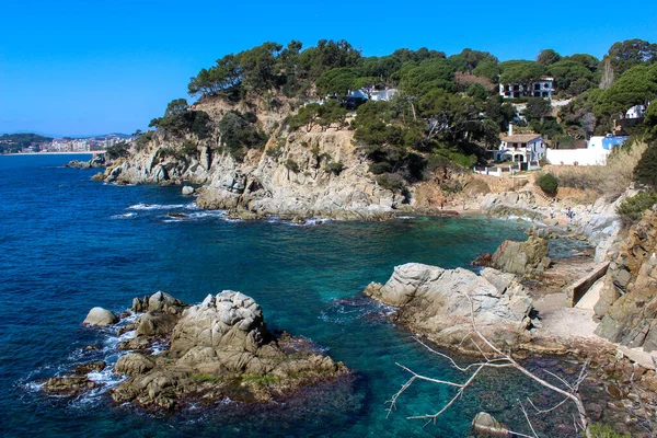 Όμορφη Φύση Του Cami Ronda Και Θάλασσα Στο Lloret Costa — Φωτογραφία Αρχείου